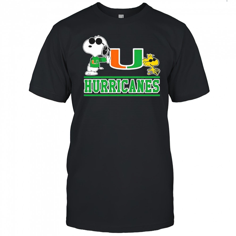 Snoopy and Woodstock Miami Hurricanes shirt