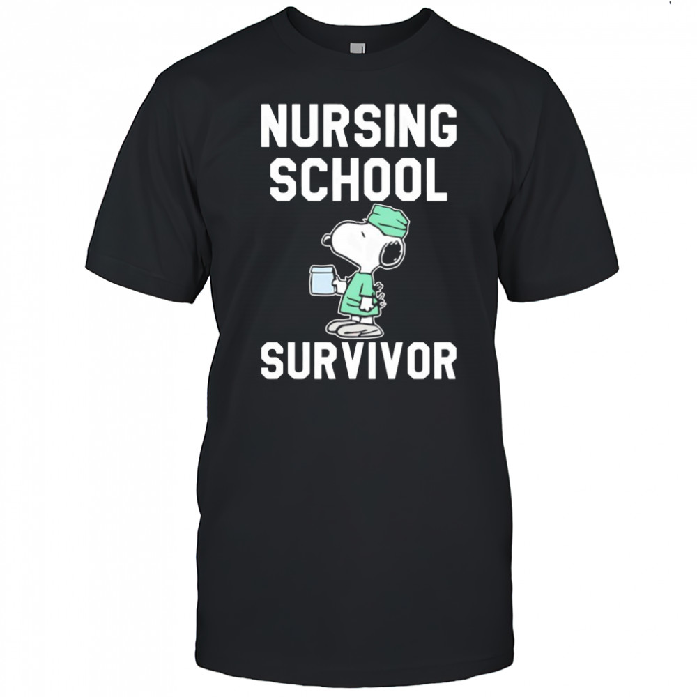 Snoopy Nurse Nursing School Survivor shirt