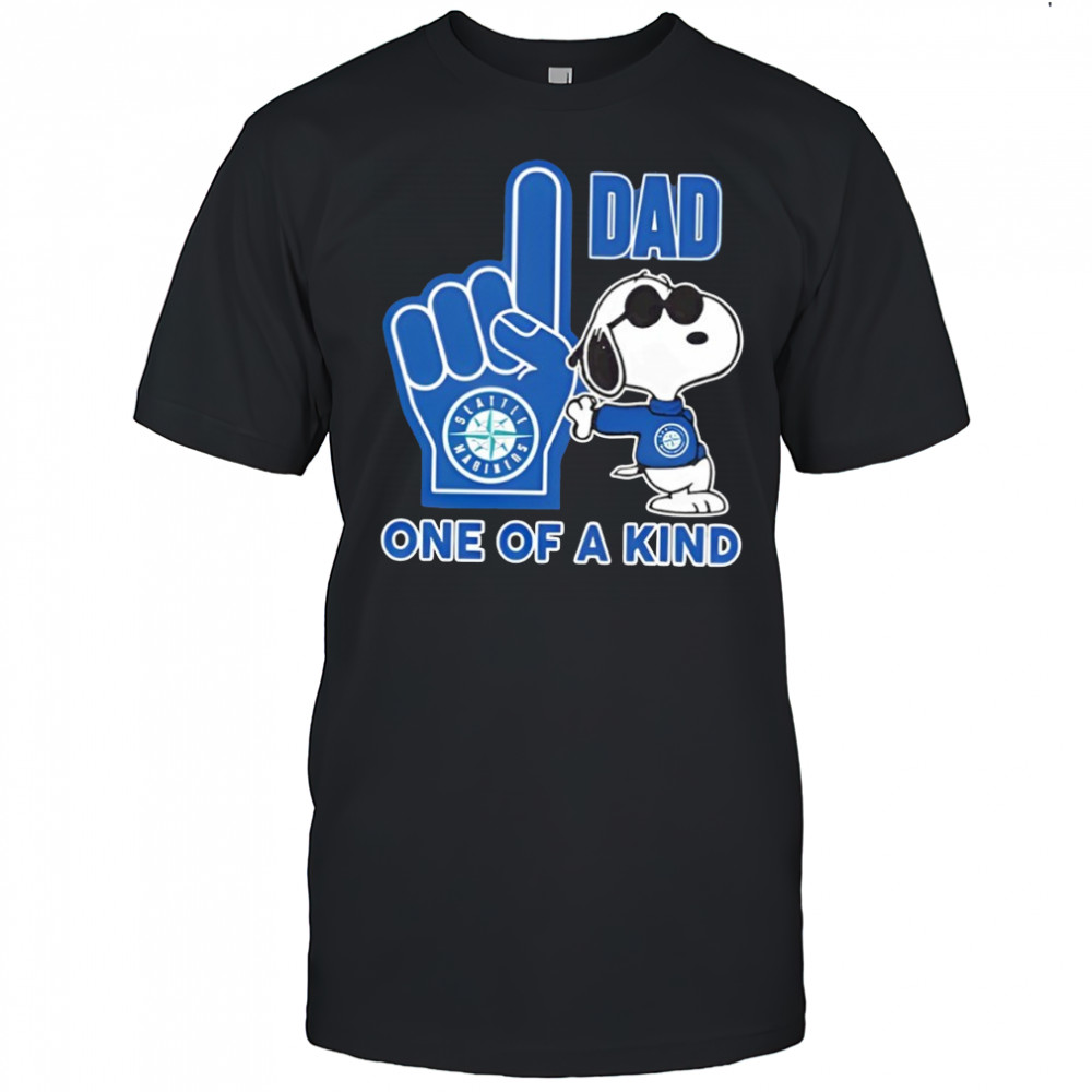 Snoopy Seattle Mariners #1 Dad One Of A Kind Shirt