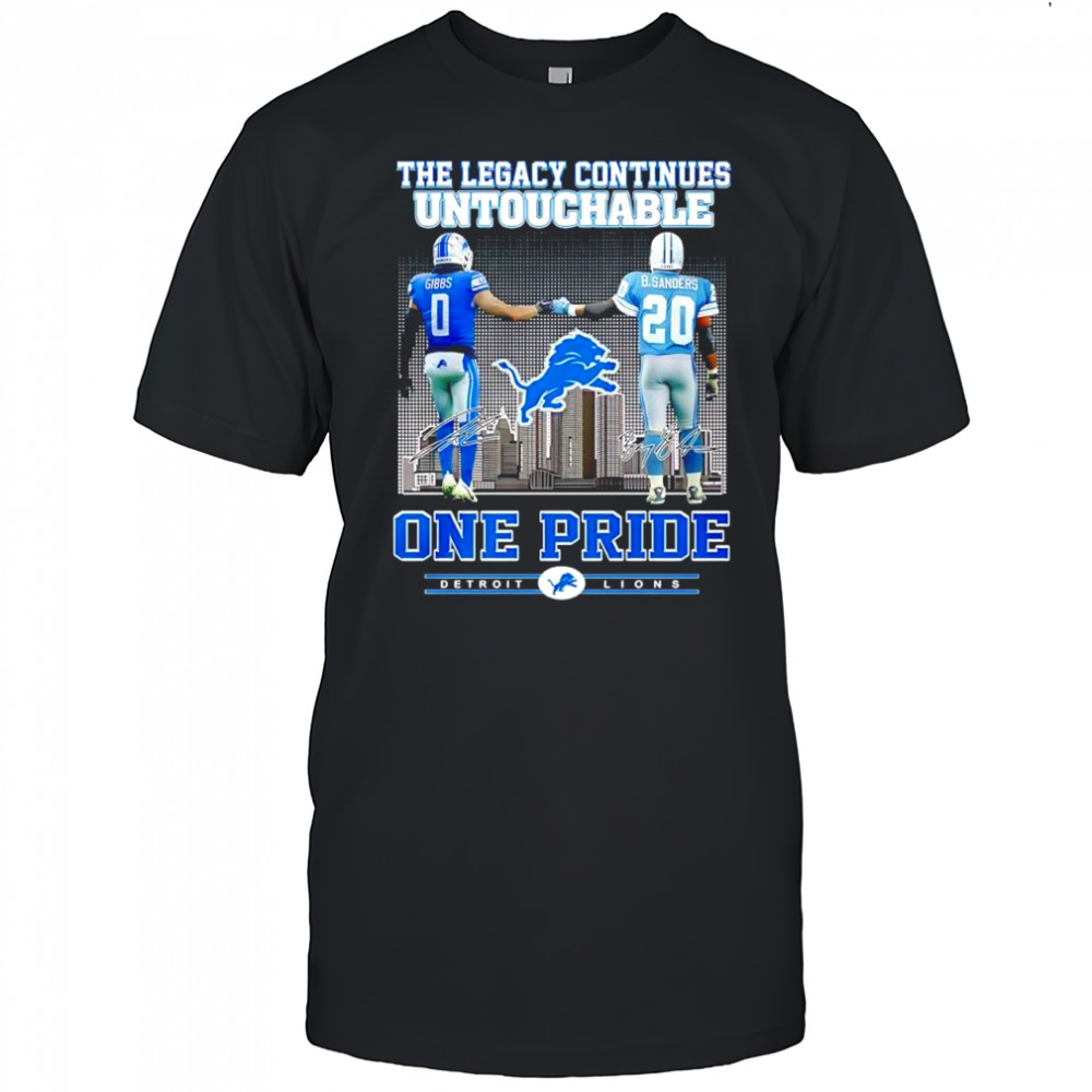 The Legacy Continues Untouchable Detroit Lions Barry Sanders #20 and Gibbs #0 shirt