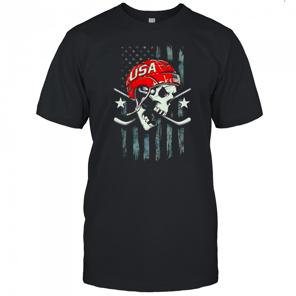 Usahockey Skull graphic shirt