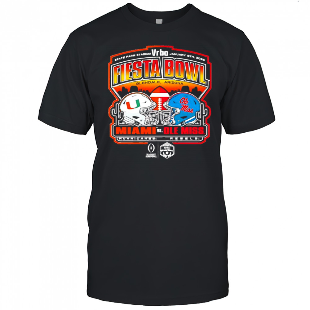 Vrbo State Farm stadium Fiesta Bowl Miami vs Ole Miss 2026 Glendale Arizona shirt