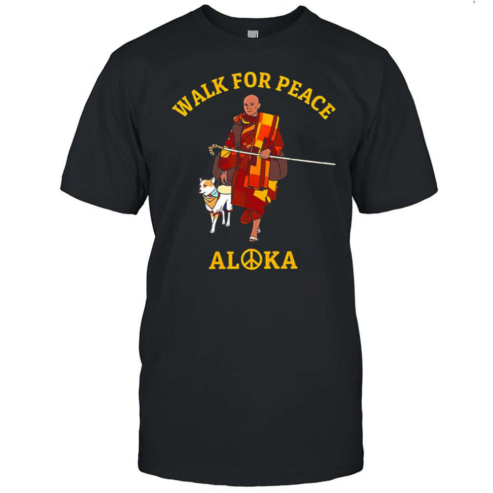 Walk for peace Monk and Aloka graphic shirt