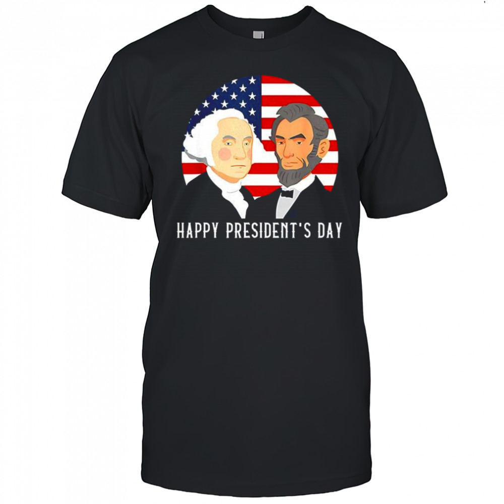 Washington and Lincoln happy president’s day USA tribute shirt