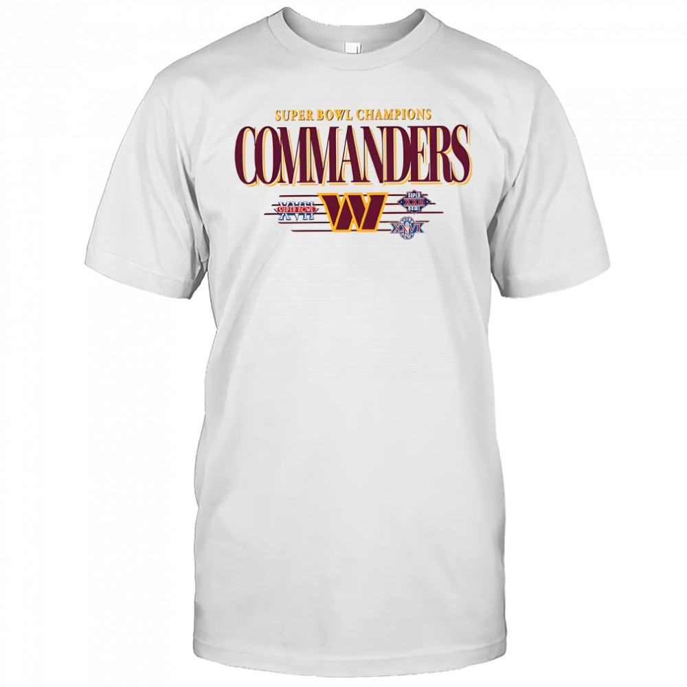 Washington Commanders NFL Super Bowl Champions XVII XXII XXVI vintage logo shirt