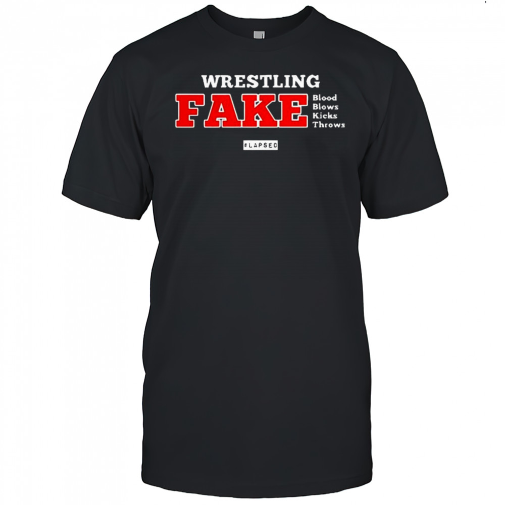 Wrestling Fake blood blows kicks throws Lapseo logo shirt