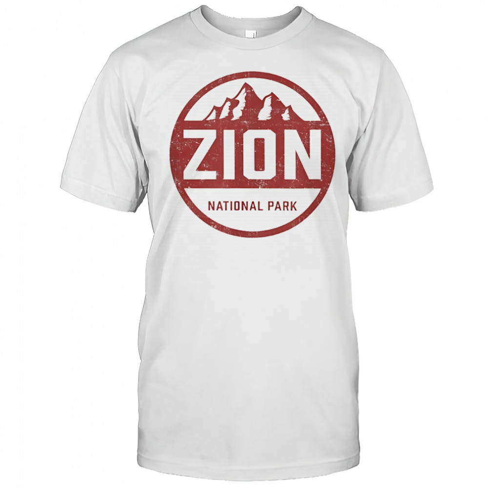 Zion National Park Utah Mountain logo shirt