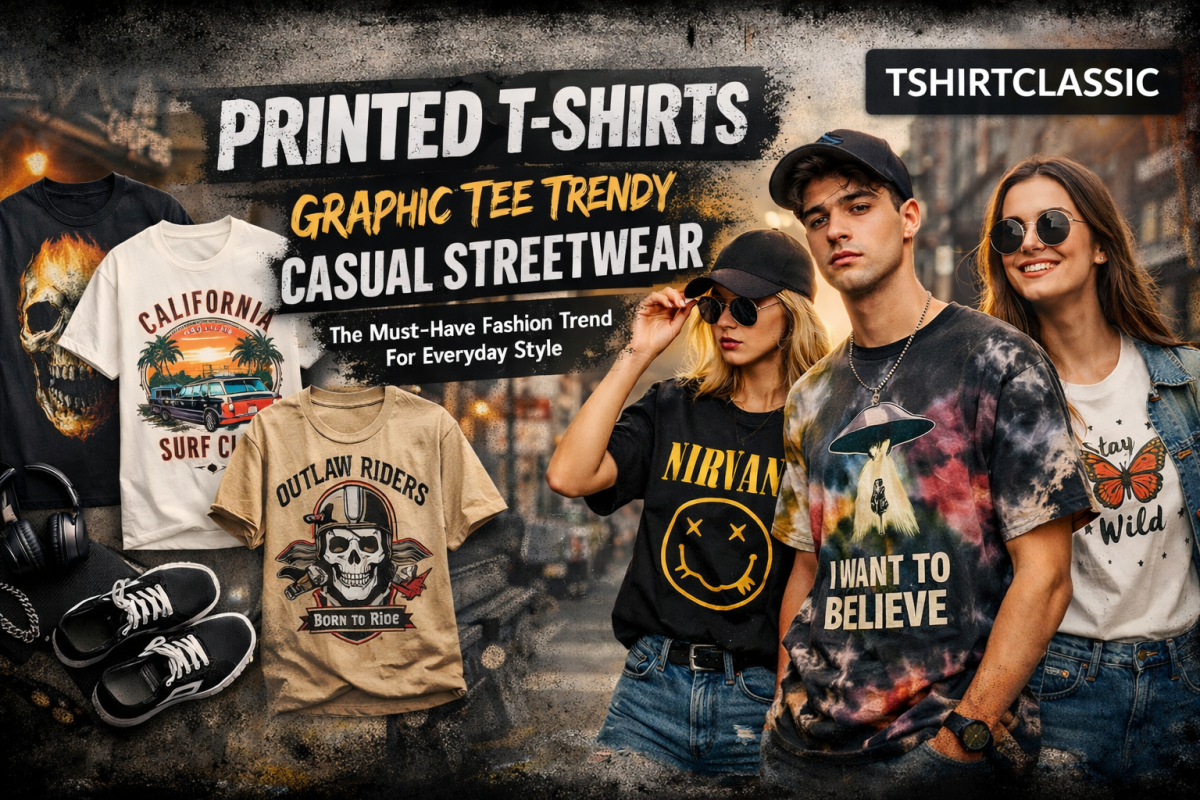Printed T-Shirt Graphic Tee Trendy Casual Streetwear – The Must-Have Fashion Trend for Everyday Style