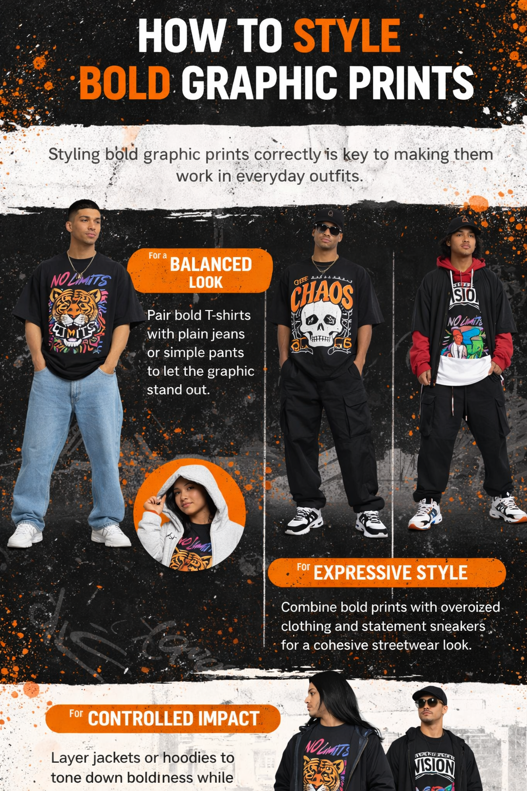 bold graphic prints outfit streetwear style