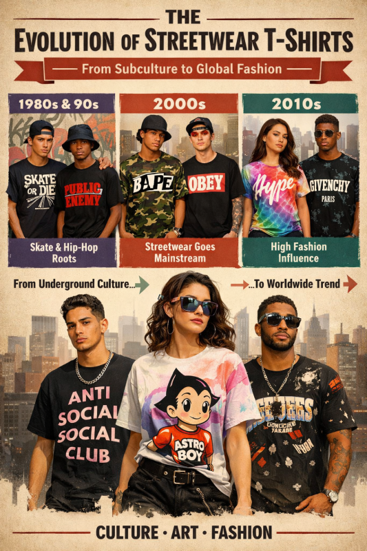 evolution of streetwear T-shirts modern fashion style