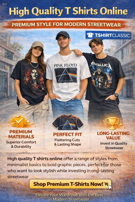 high quality T shirts online premium streetwear style
