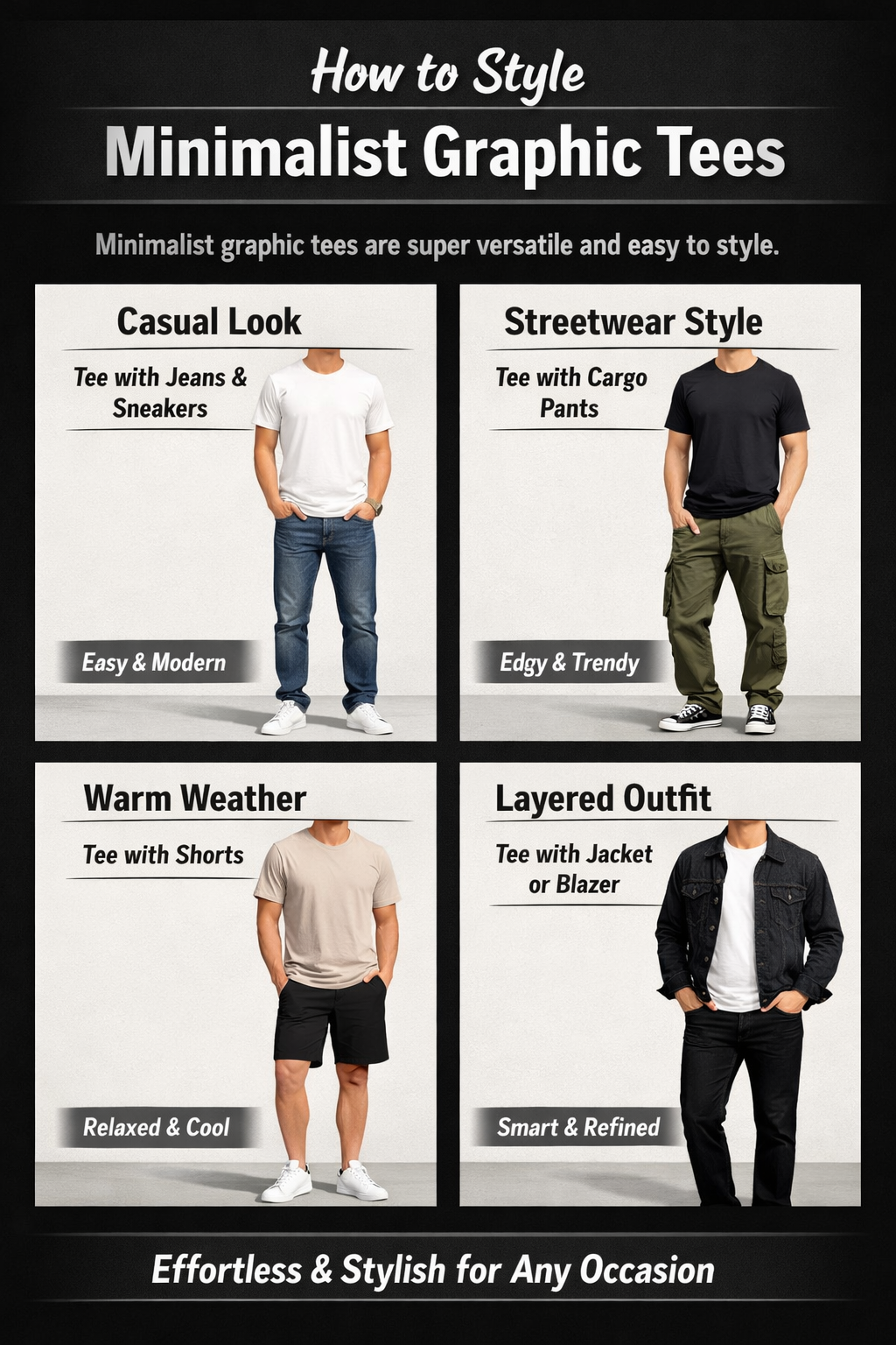 minimalist graphic tees outfit streetwear style