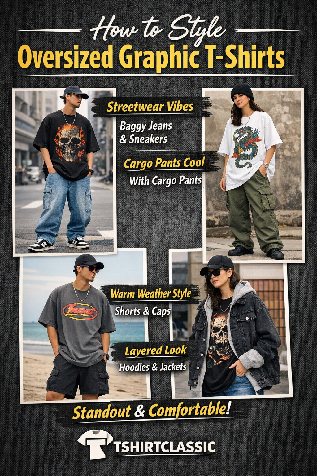 oversized graphic T-shirt outfit streetwear