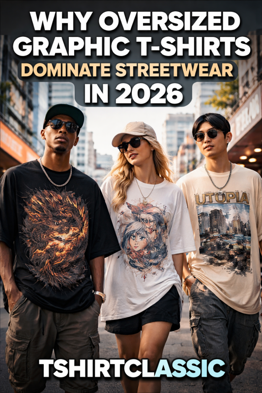 oversized graphic T-shirts dominate streetwear style