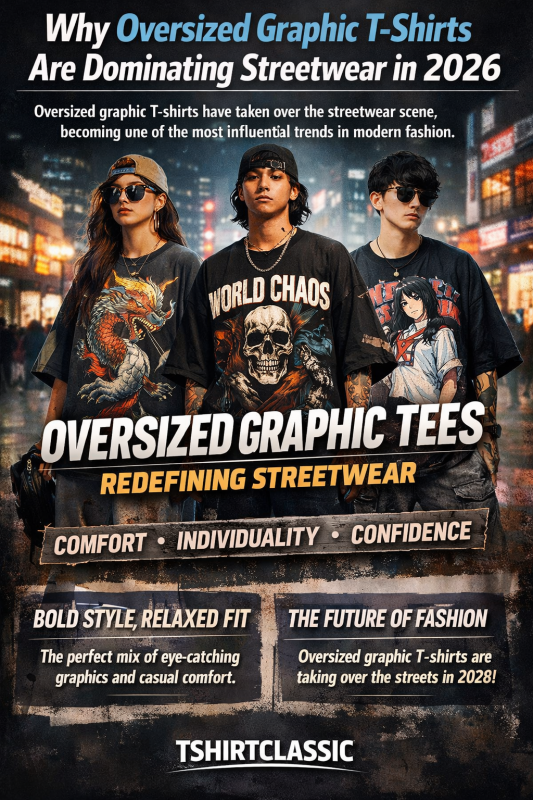 oversized graphic T-shirts streetwear style
