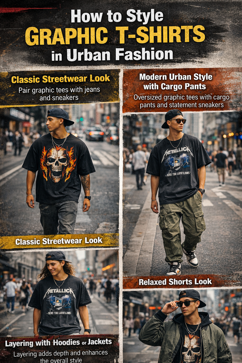 urban fashion outfit graphic T-shirt style