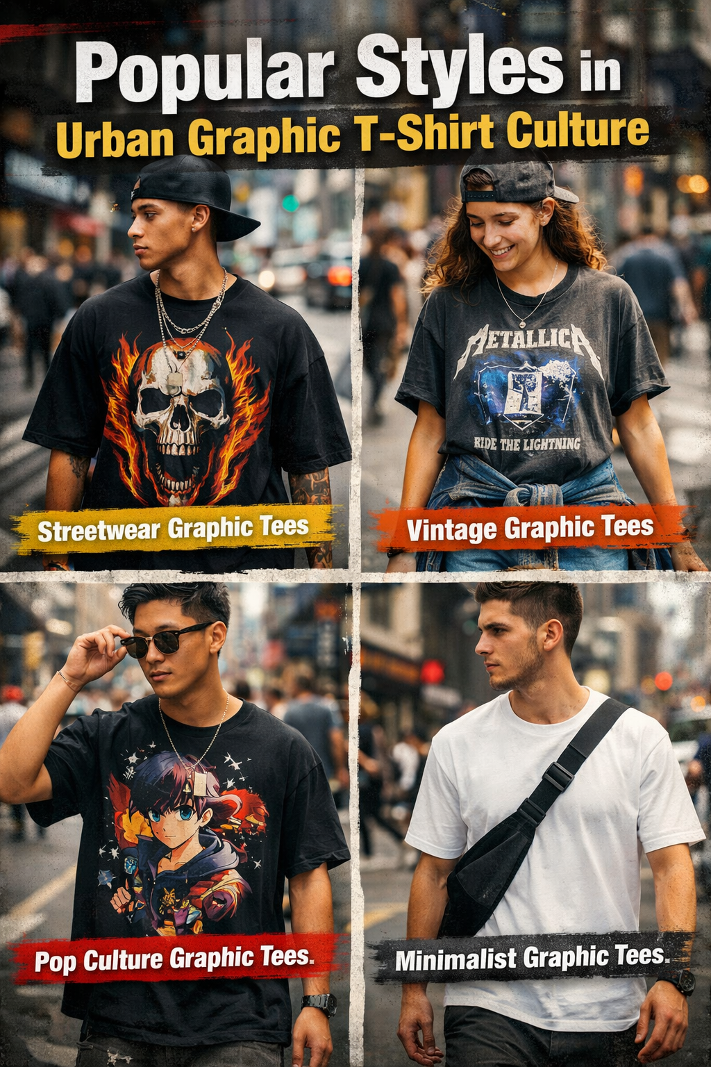 urban graphic T-shirt styles and trends
