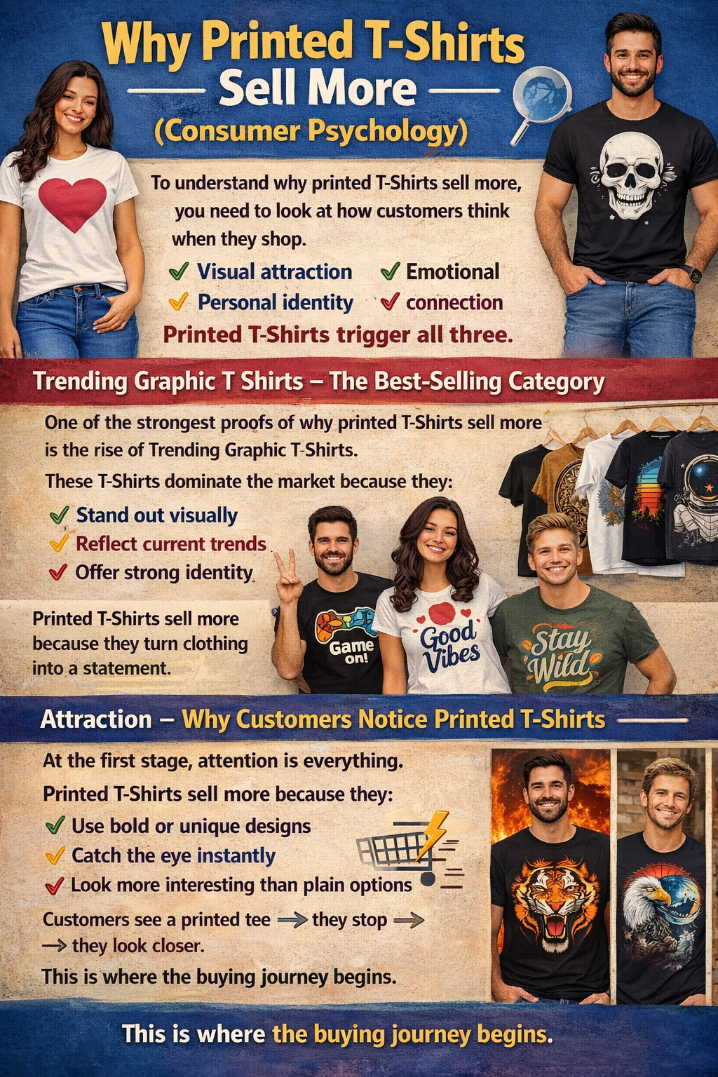 printed T-shirts design attraction