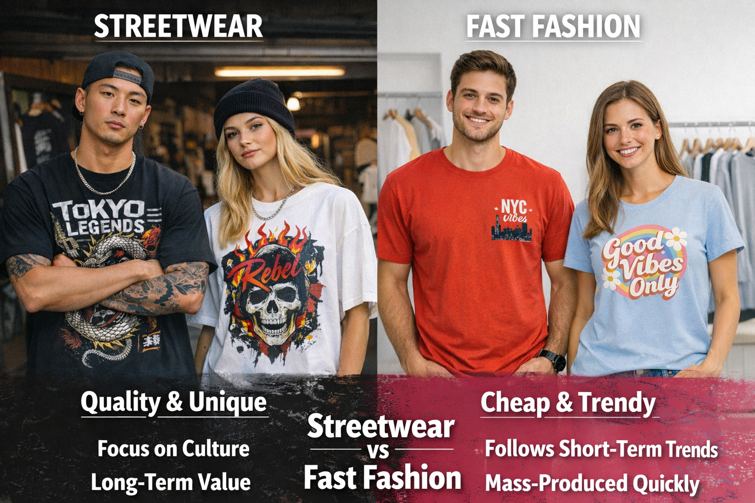 streetwear vs fast fashion trends comparison