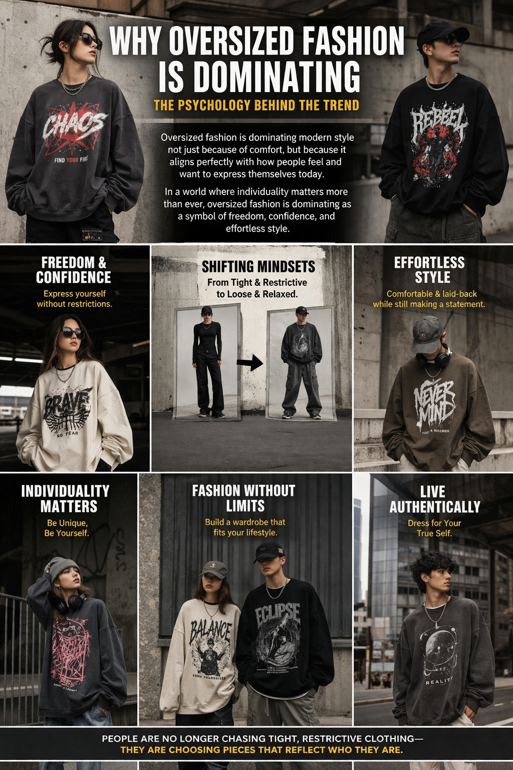 why oversized fashion is dominating streetwear style