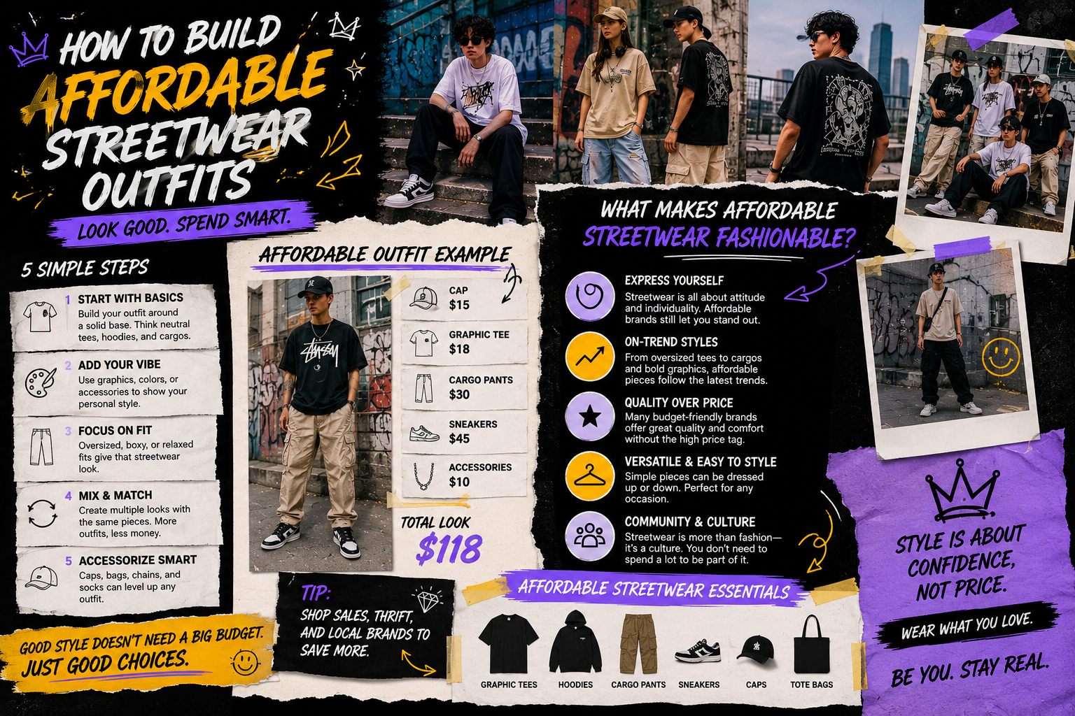 affordable streetwear oversized graphic tees