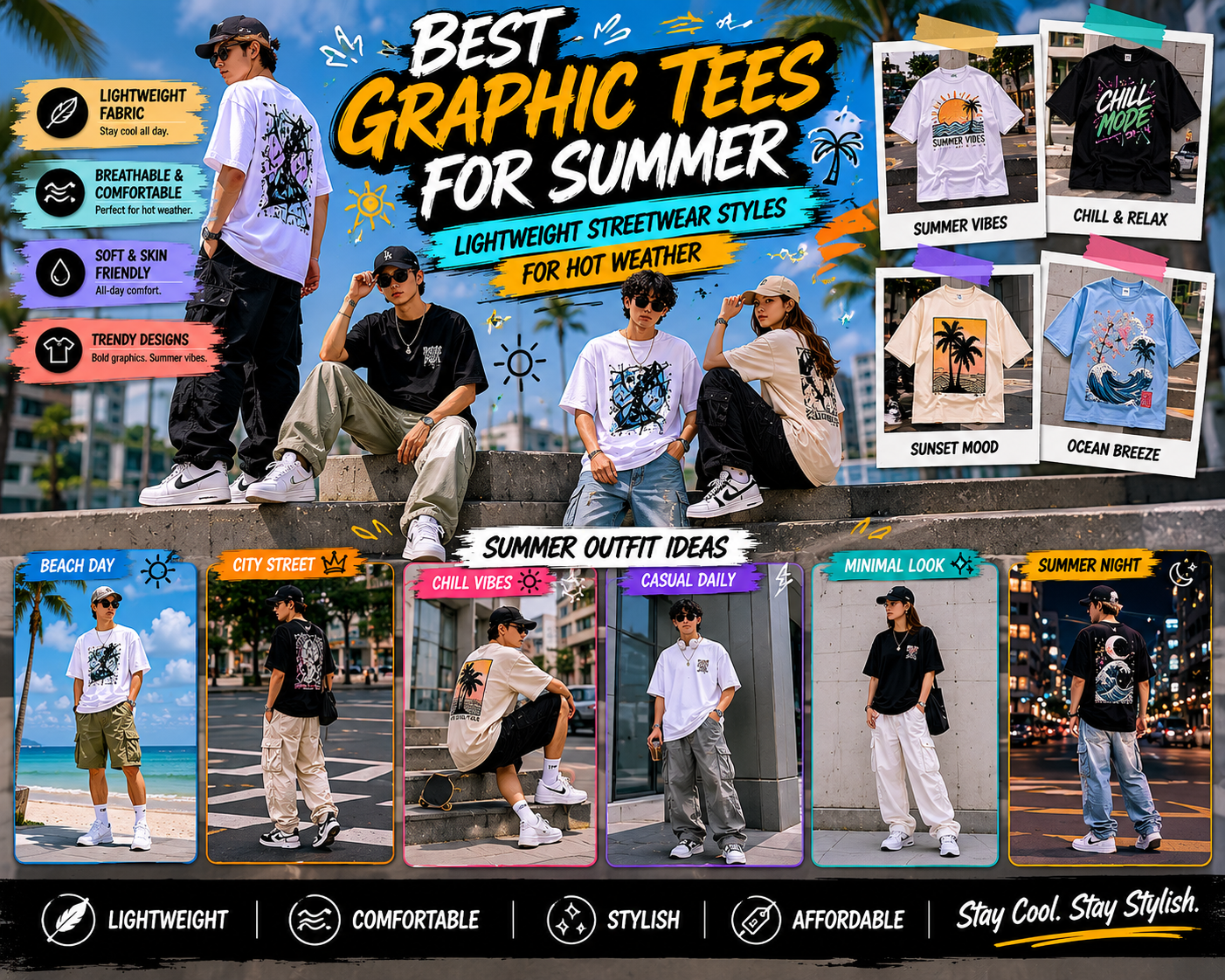 best graphic tees for summer casual streetwear