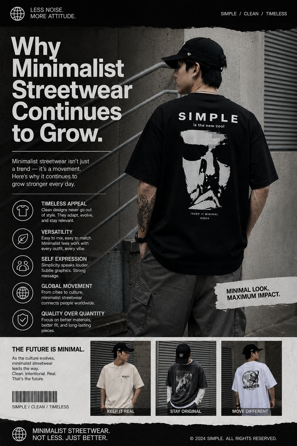 best minimalist graphic tees online collection
