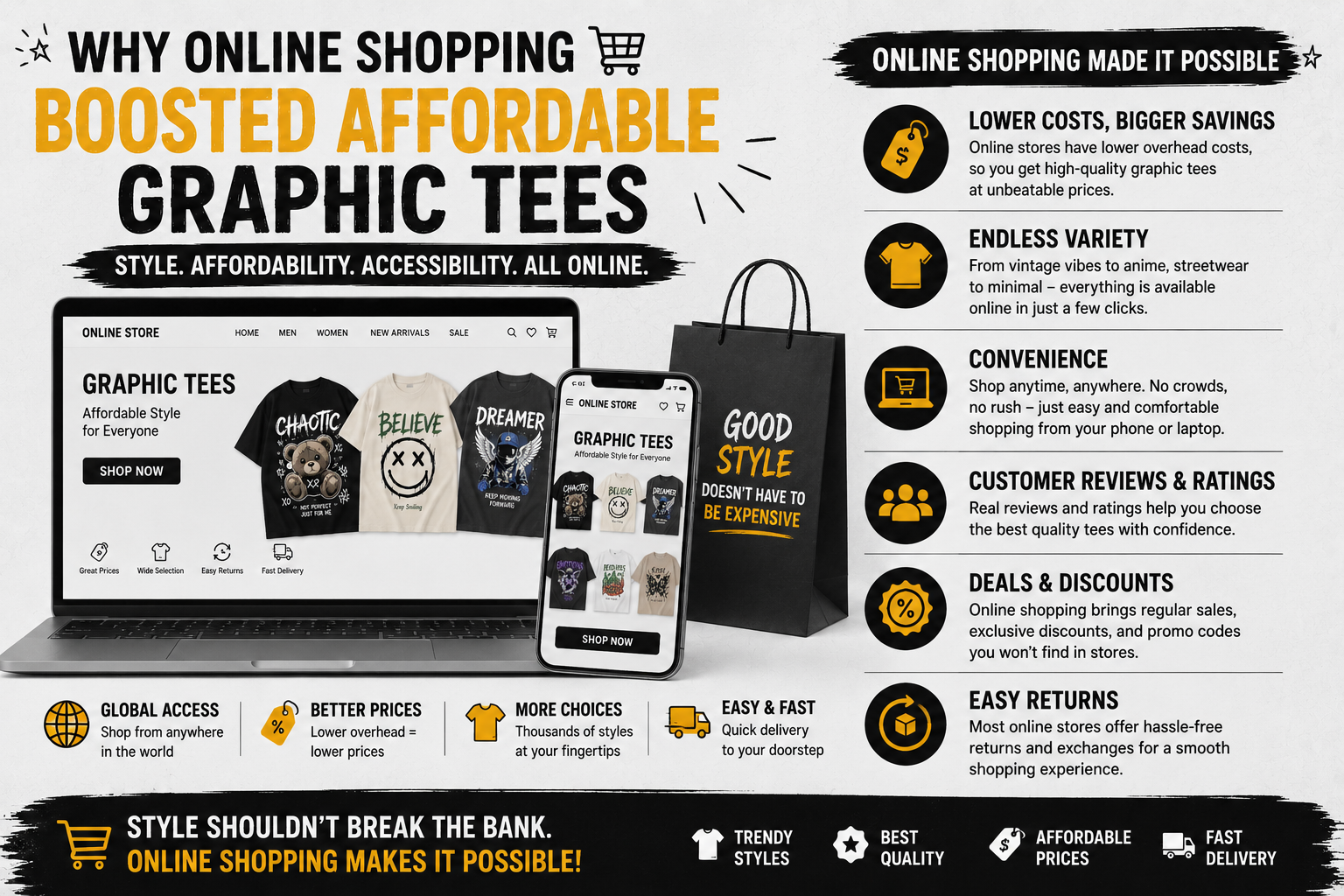 cheap graphic tees online collection