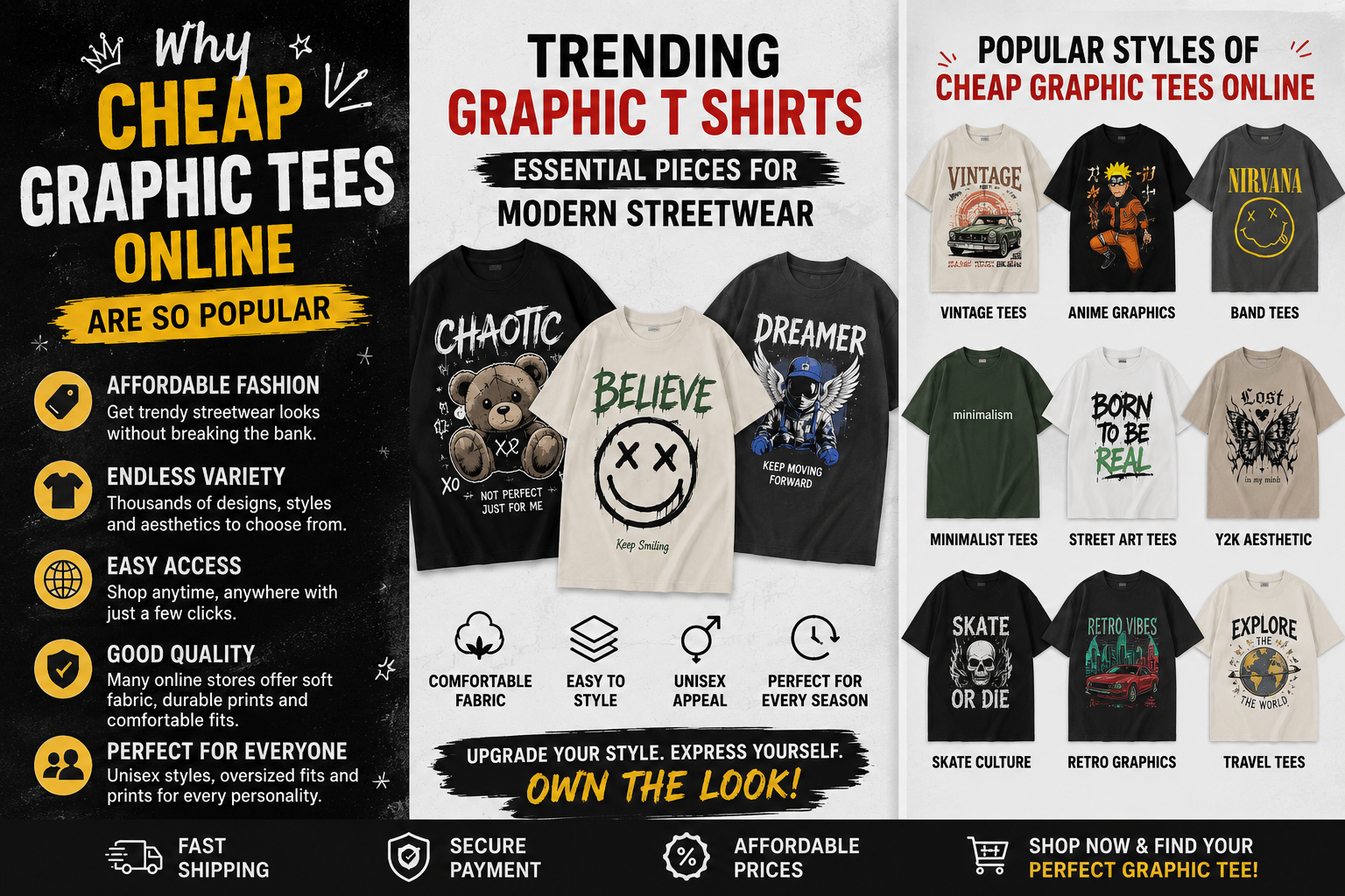 cheap graphic tees online modern streetwear