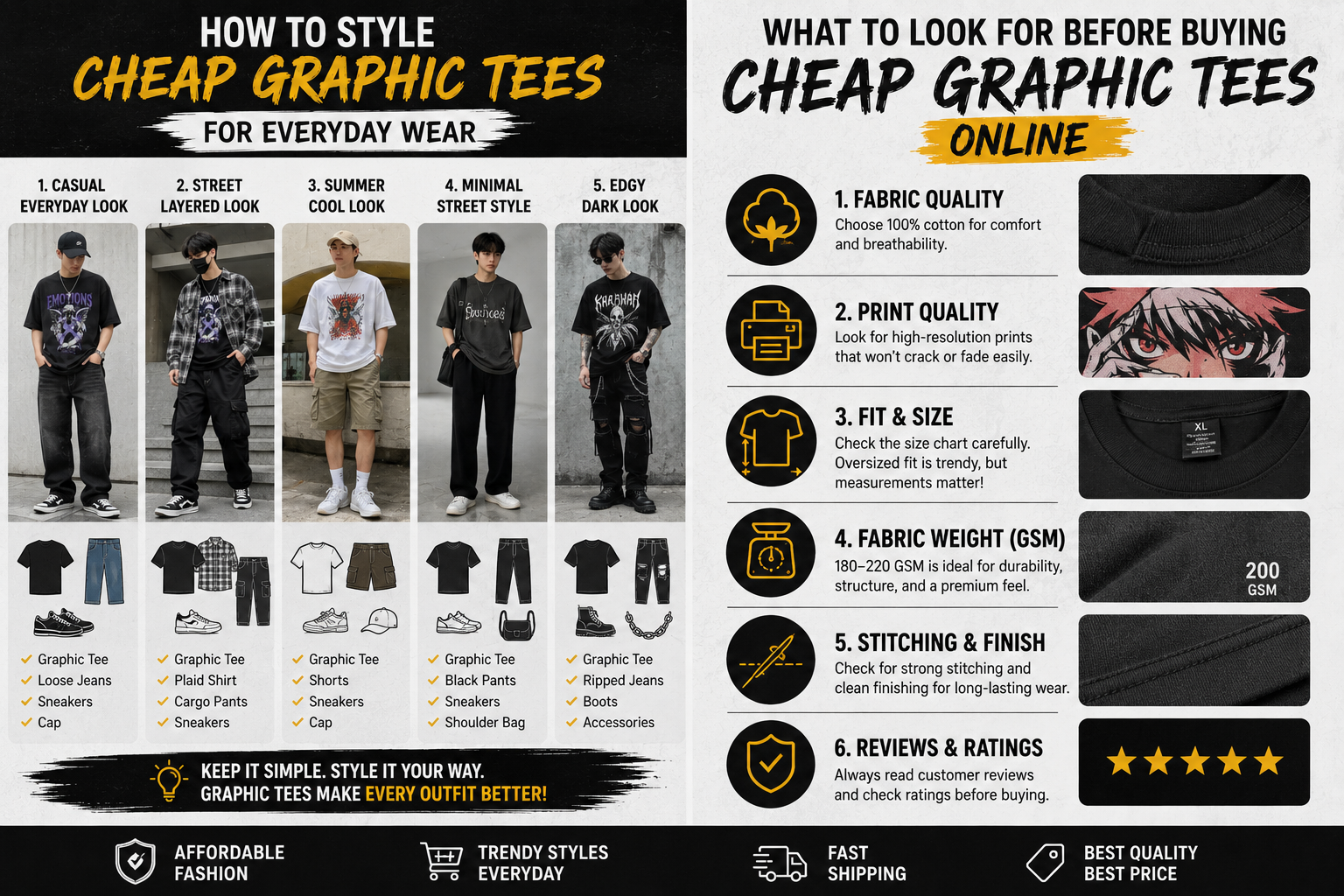 cheap graphic tees outfit inspiration