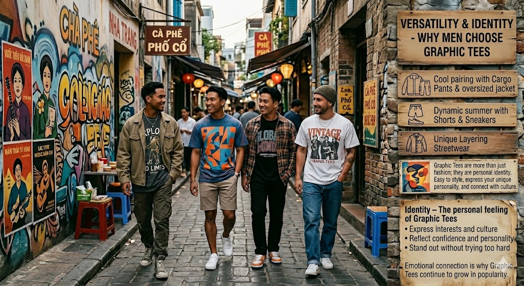 graphic tees men outfit streetwear style