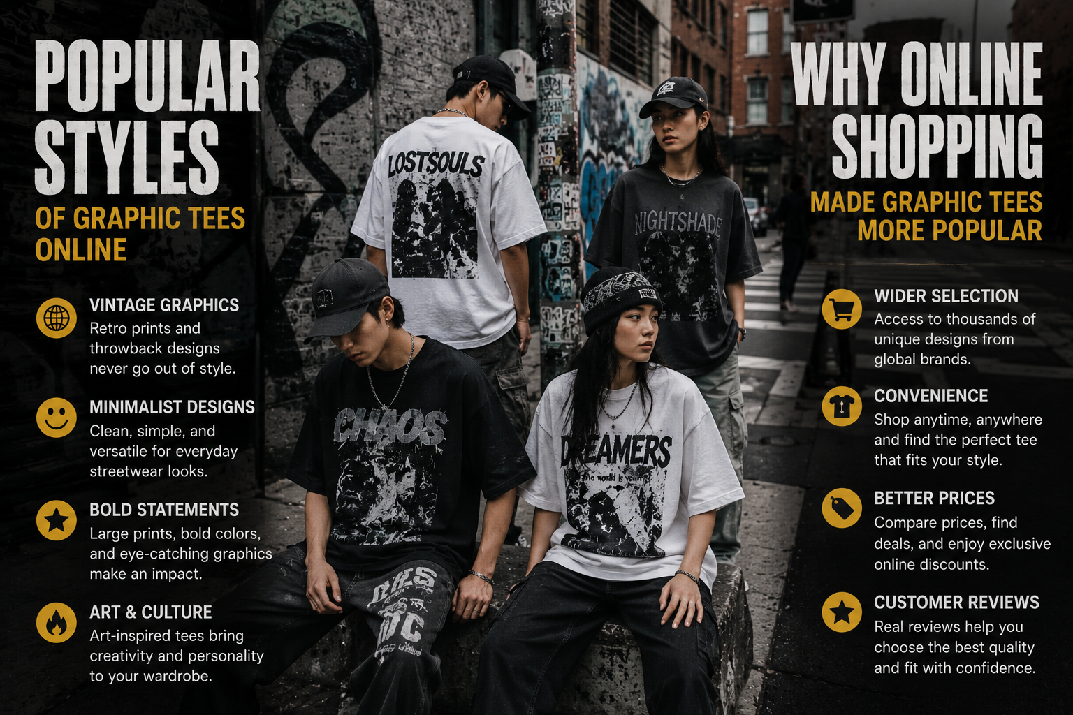 graphic tees online shopping streetwear