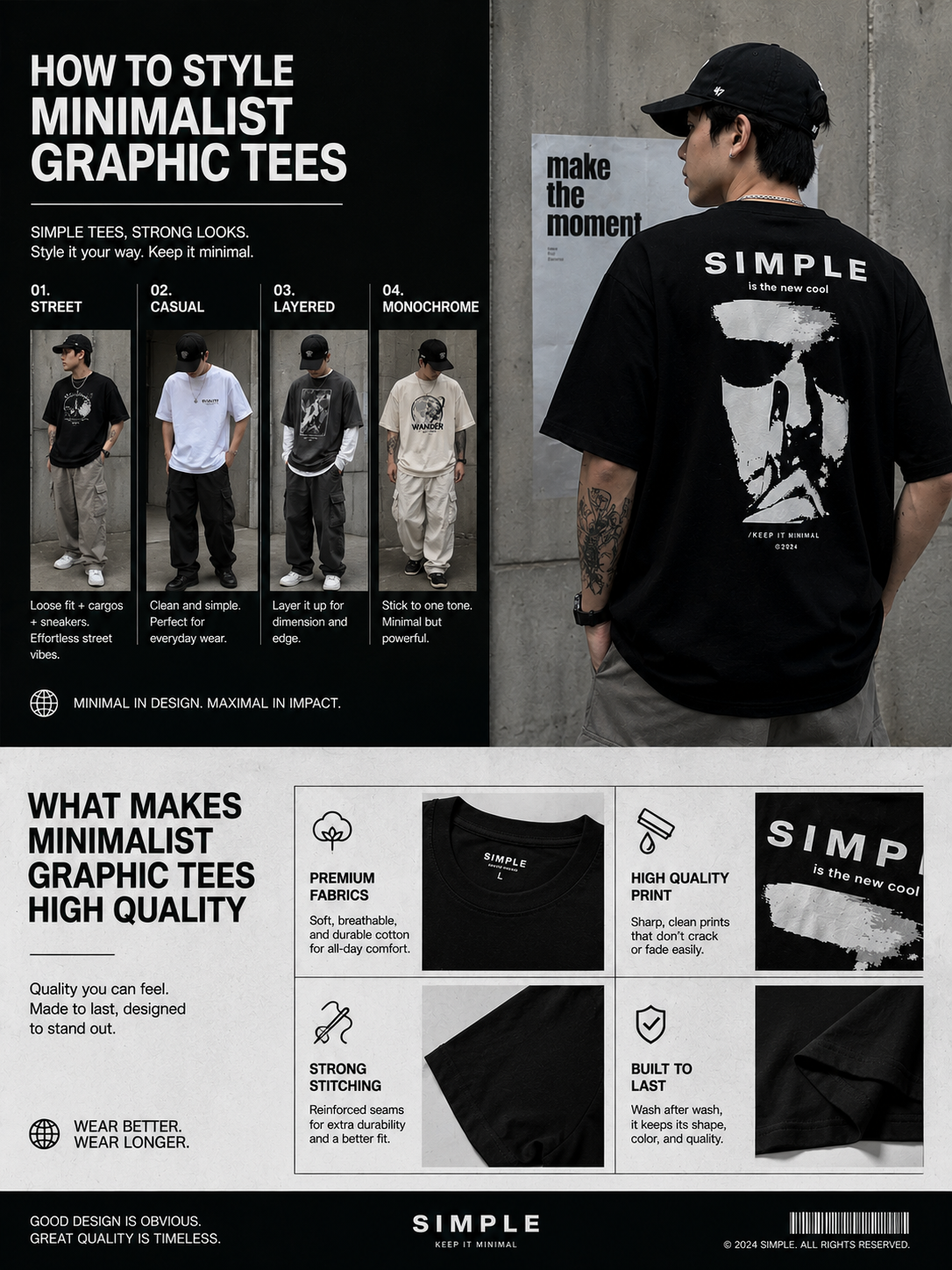 minimalist graphic tee outfit inspiration