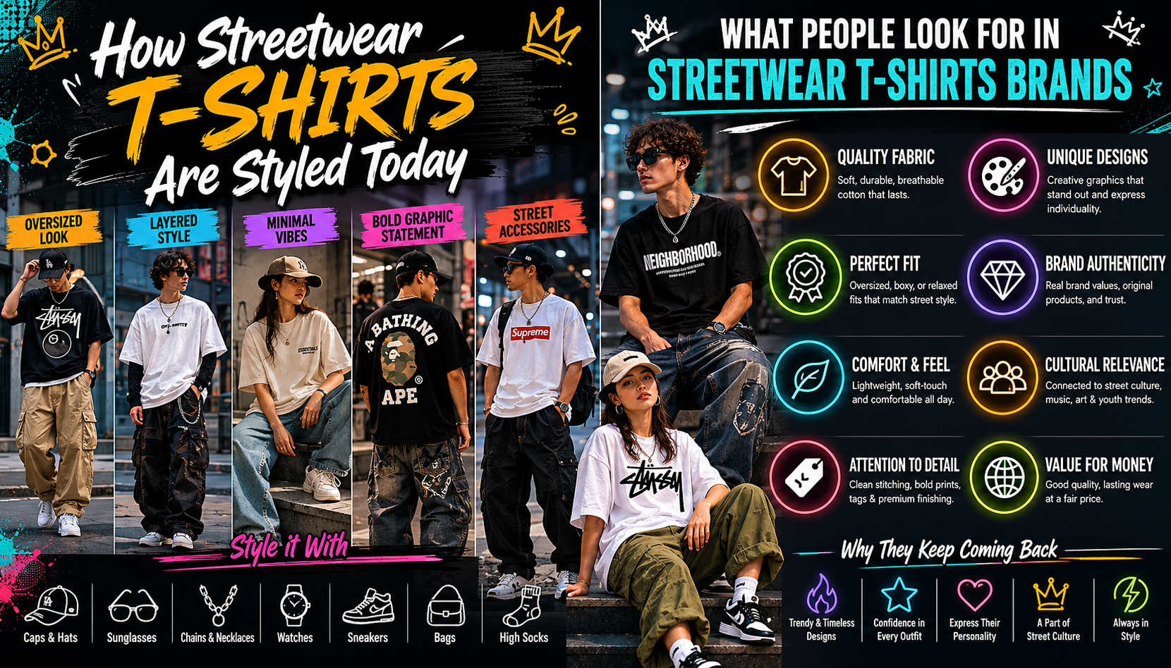 streetwear T-shirts outfit inspiration