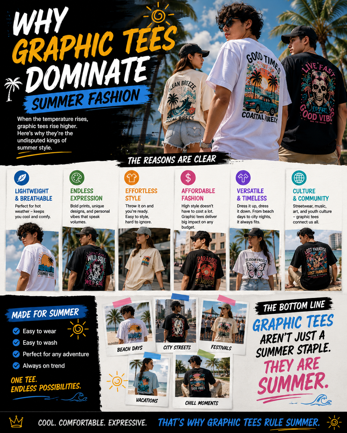 summer graphic tees online collection
