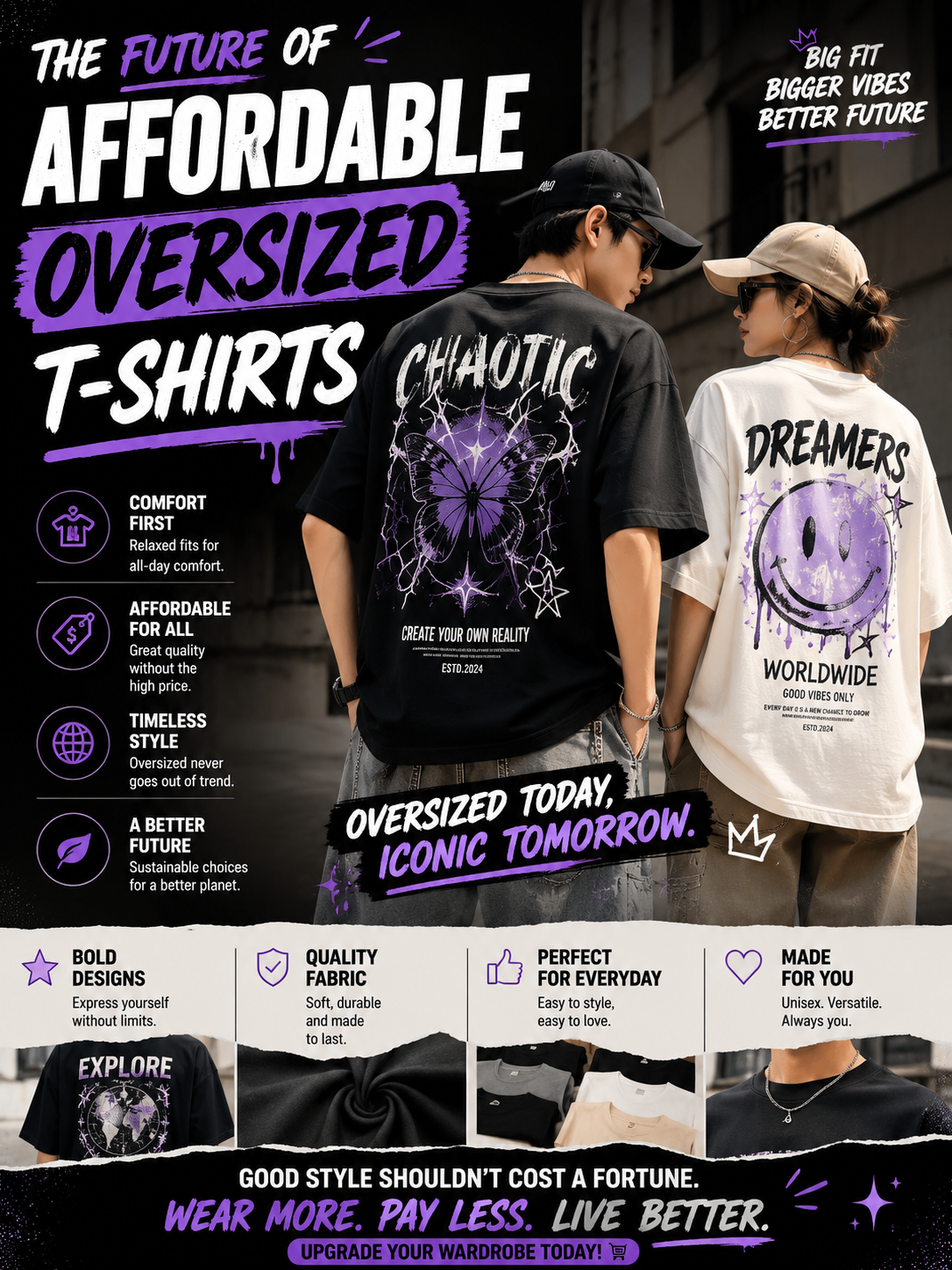 affordable oversized T-shirts collection