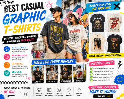 best casual graphic T-shirts everyday fashion style