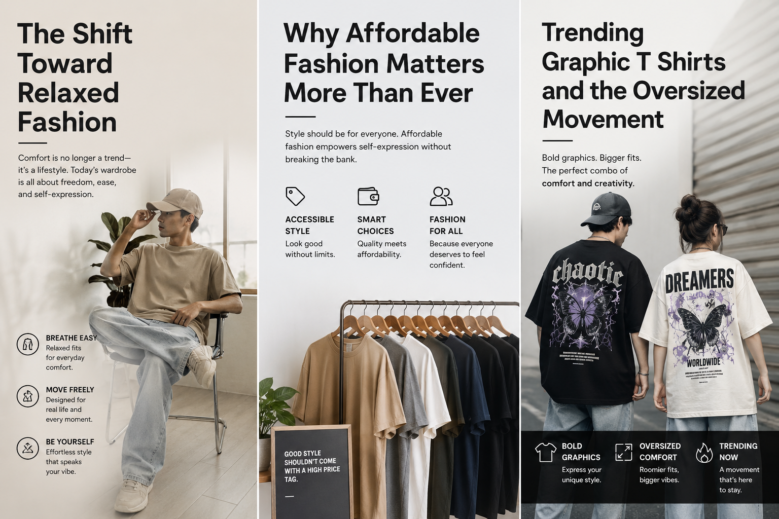 oversized graphic T-shirts modern streetwear trend