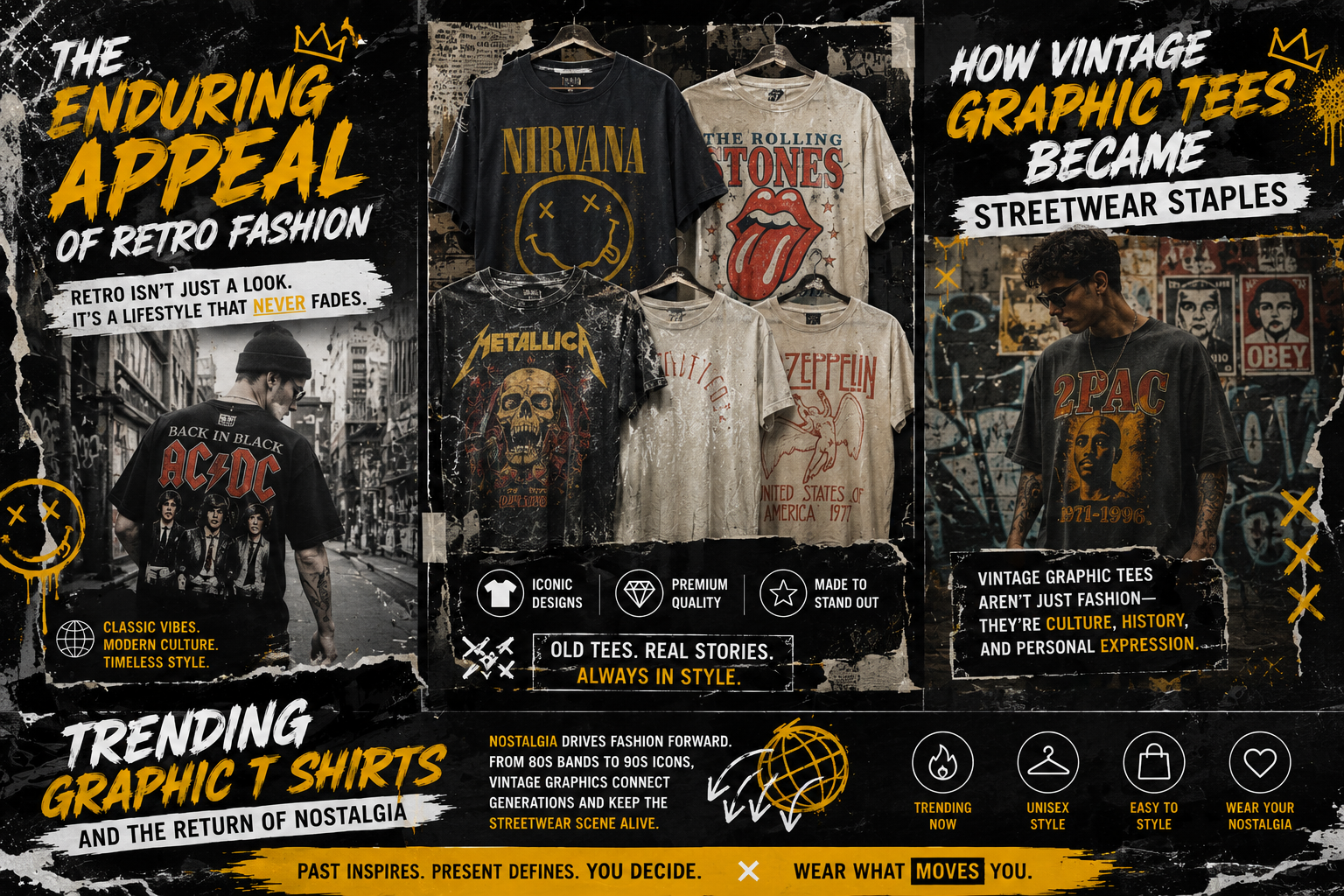 vintage graphic T-shirts nostalgic streetwear trends